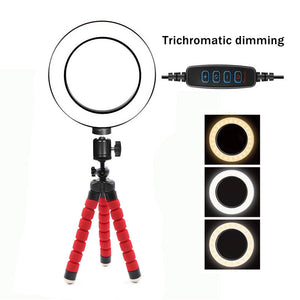 Illuminate Your Creativity with the 6 Inch LED Ring Light Octopus Tripod Stand