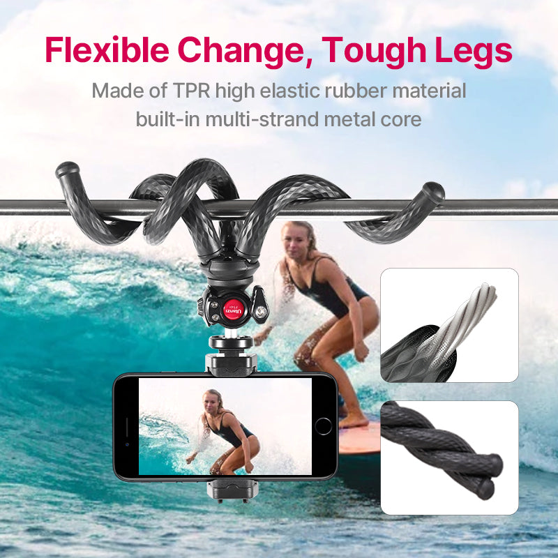 Capture Life's Moments Perfectly with the Black Octopus Mobile Phone Clip Gimbal Tripod Set